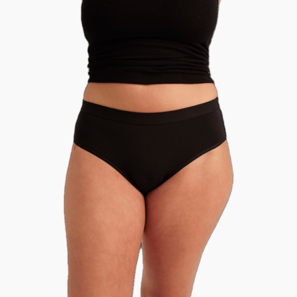 SAALT Black Cotton Brief Super Absorbency Leakproof Period Underwear Large